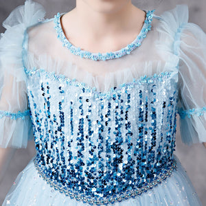 Vestido Elsa Frozen Brillos
